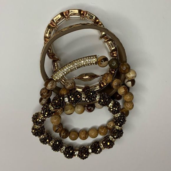 Brown 5 bracelet stack - Picture 4 of 8